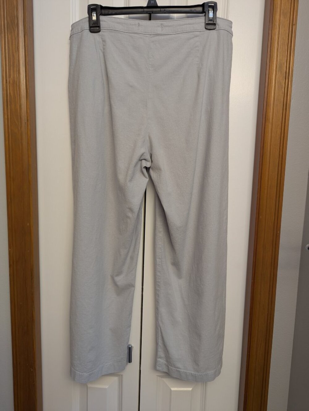 Lila Ryan Andi Linen Blend Wide Leg Crop Pants - Light Grey Size 12 - Picture 2 of 7